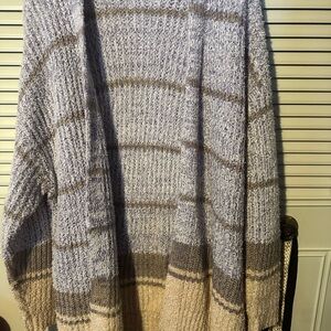 Lane Bryant Lilac and Tan Cardigan Sweater